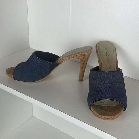 Anne Klein Ohno Denim Mule Sandals 8 - Picture 2 of 12